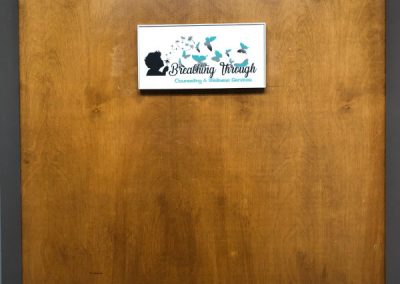 Breathing Through Counseling - Office Door